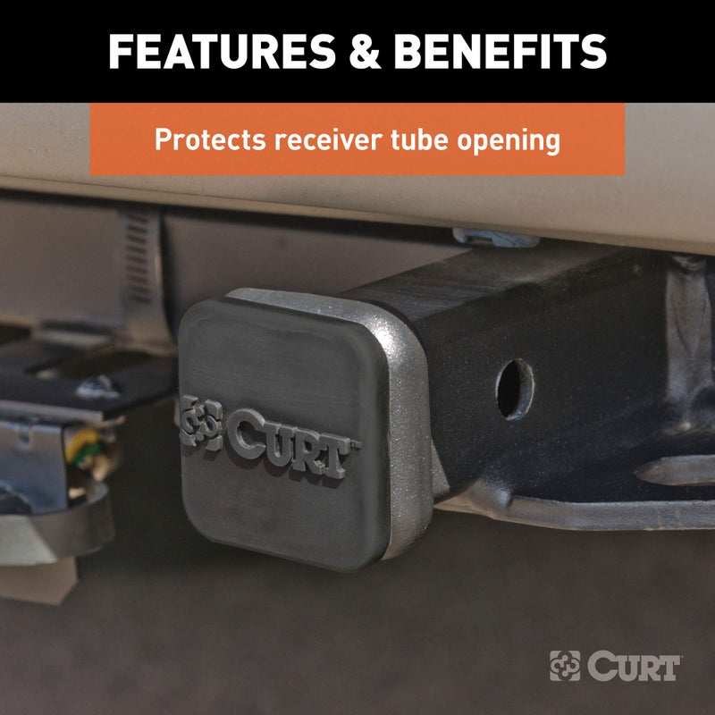 CURT 22275 Rubber Trailer Hitch Cover, Fits 1-1/4-Inch Receiver - Image 4
